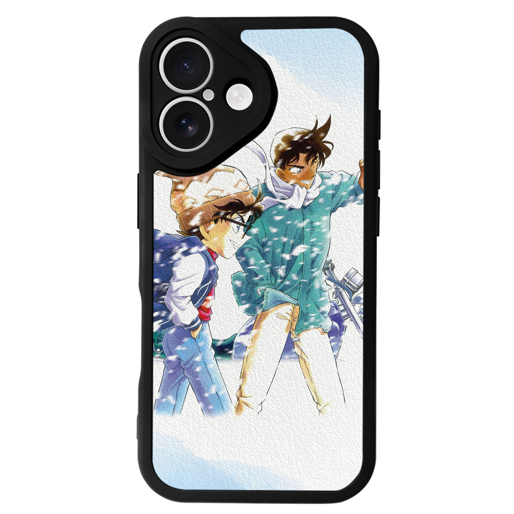 （画像用） 名探偵コナン Detective Conan 【iPhone 16シリーズ対応】シリコンスマホケース（レザー調） 材質：シリコン